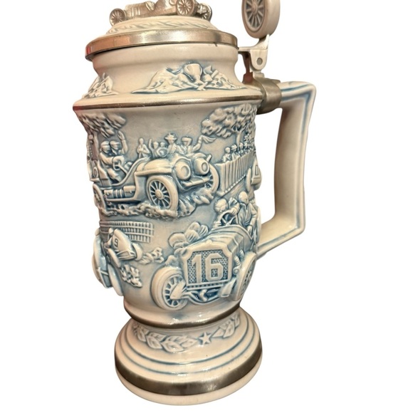 Avon 1989 Collectible Stein with Intricate Design - Cream and Gray - Picture 2 of 4